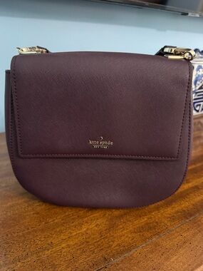 kate spade Cameron Street Byrdie Plum Crossbody with Gold Hardware